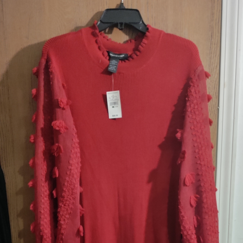 Ashley Stewart Red Midi Dress